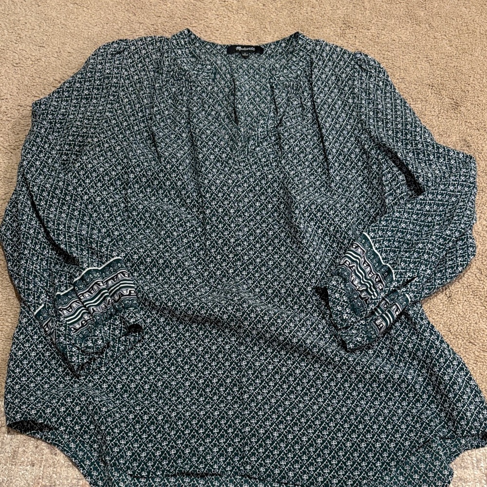 Madewell Diamond Pattern Blouse - silk